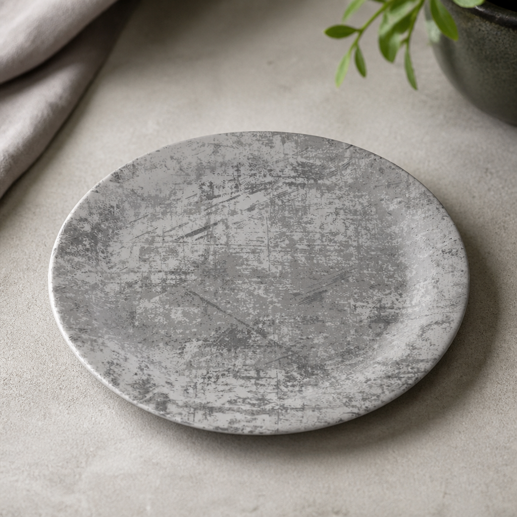 Commercial Vitrified China Plates 152mm Grey 12 Pack