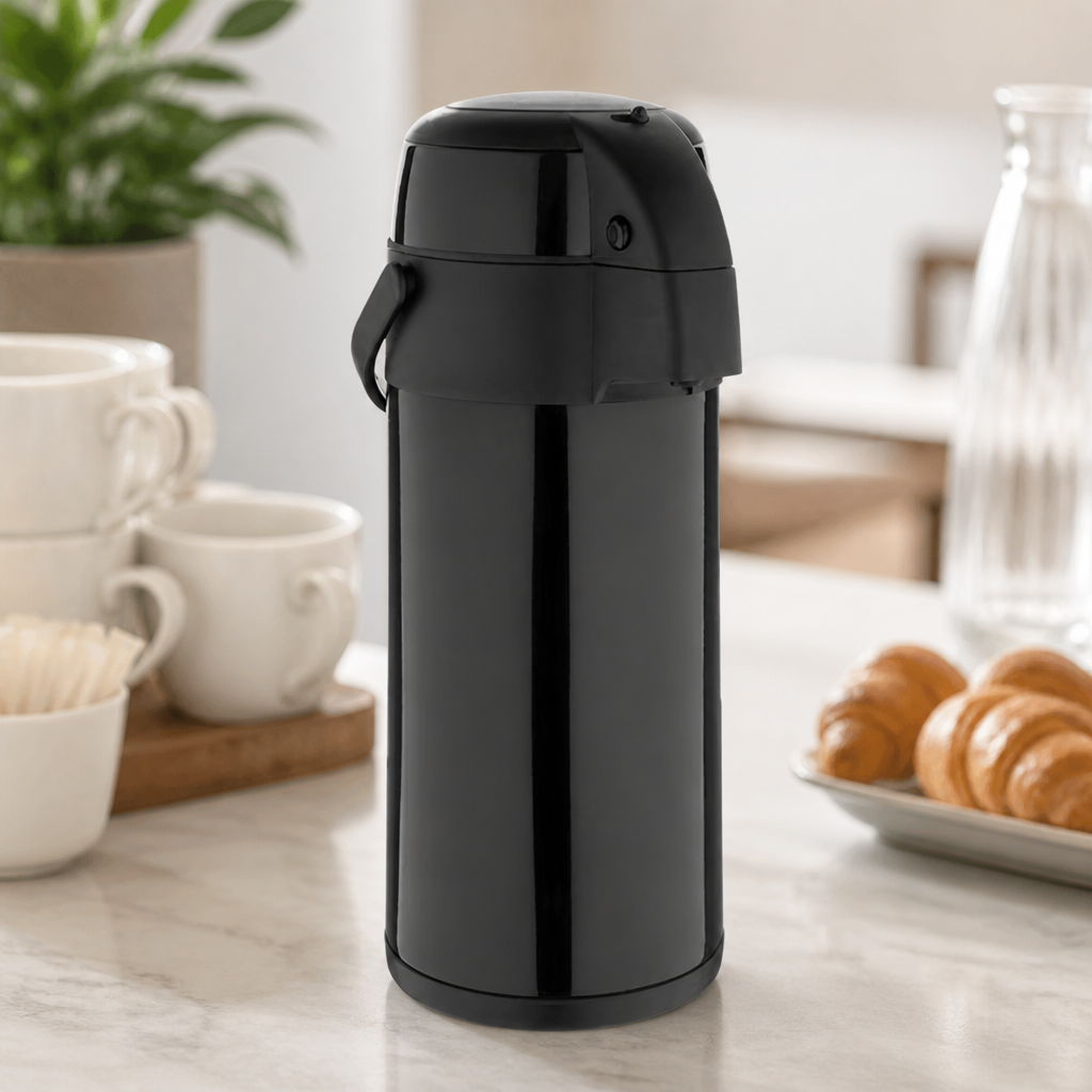 5L Commercial Stainless Steel Pump Action Airpot Black