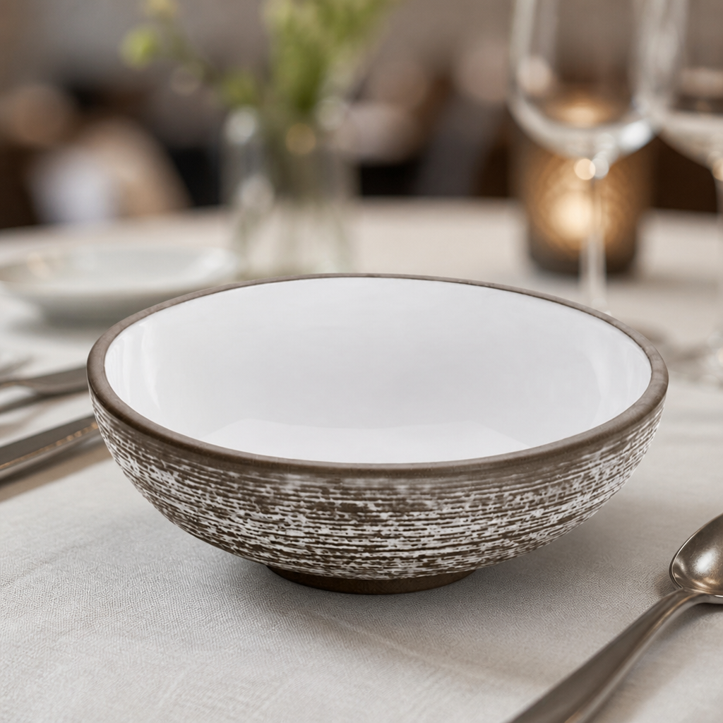 Commercial Stoneware Relief Bowls 170mm - 6 Pack