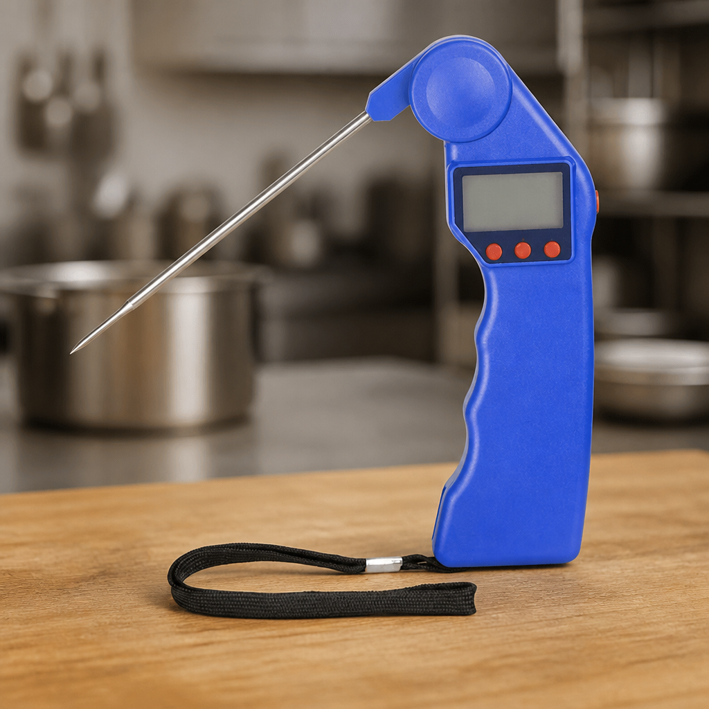 Commercial Pocket Thermometer Blue 20mm x 160mm for Kitchens