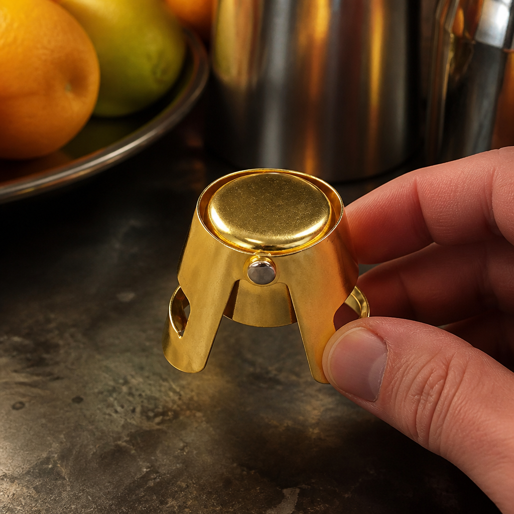 Commercial Stainless Steel Champagne Stopper Gold Finish