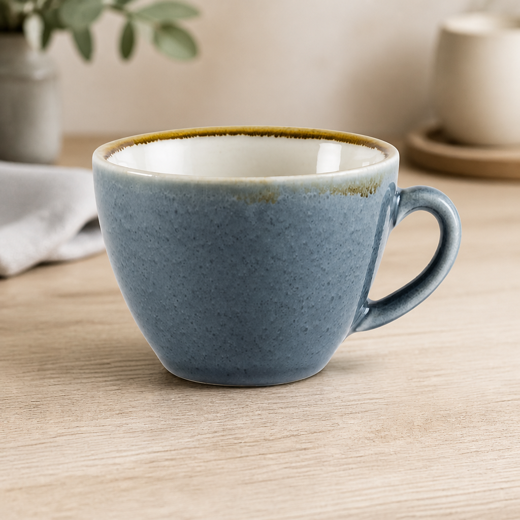Commercial Cappuccino Cups 340ml Ocean 6 Pack Vitrified Porcelain