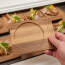 Wooden Serving Board 177 x 142mm Commercial Trivet 4 Pack