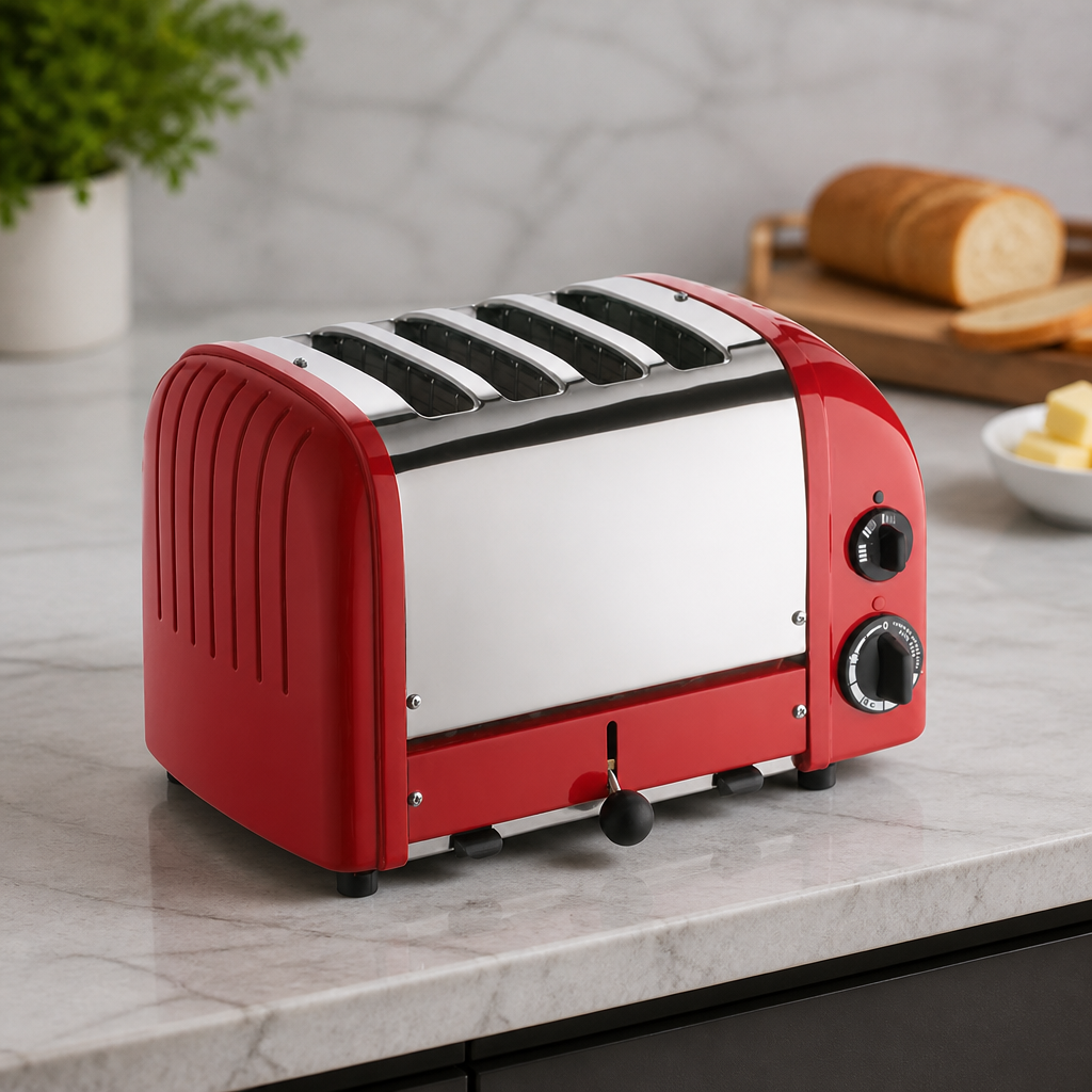 Commercial 4 Slice Toaster with Extra Wide Slots and Controls