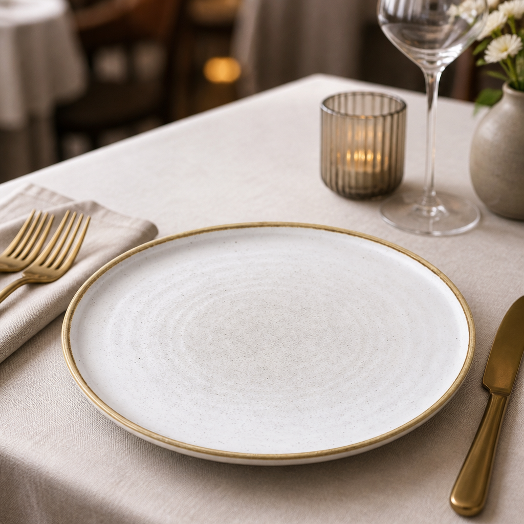 Commercial Walled Chefs Plates Barley 260mm 6 Pack