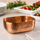 Copper Hammered Serving Bowl 700ml Metal Buffet Dish