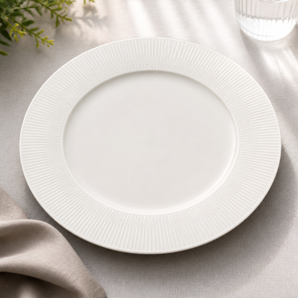 Commercial Rimmed Plates 310mm China - 6 Pack