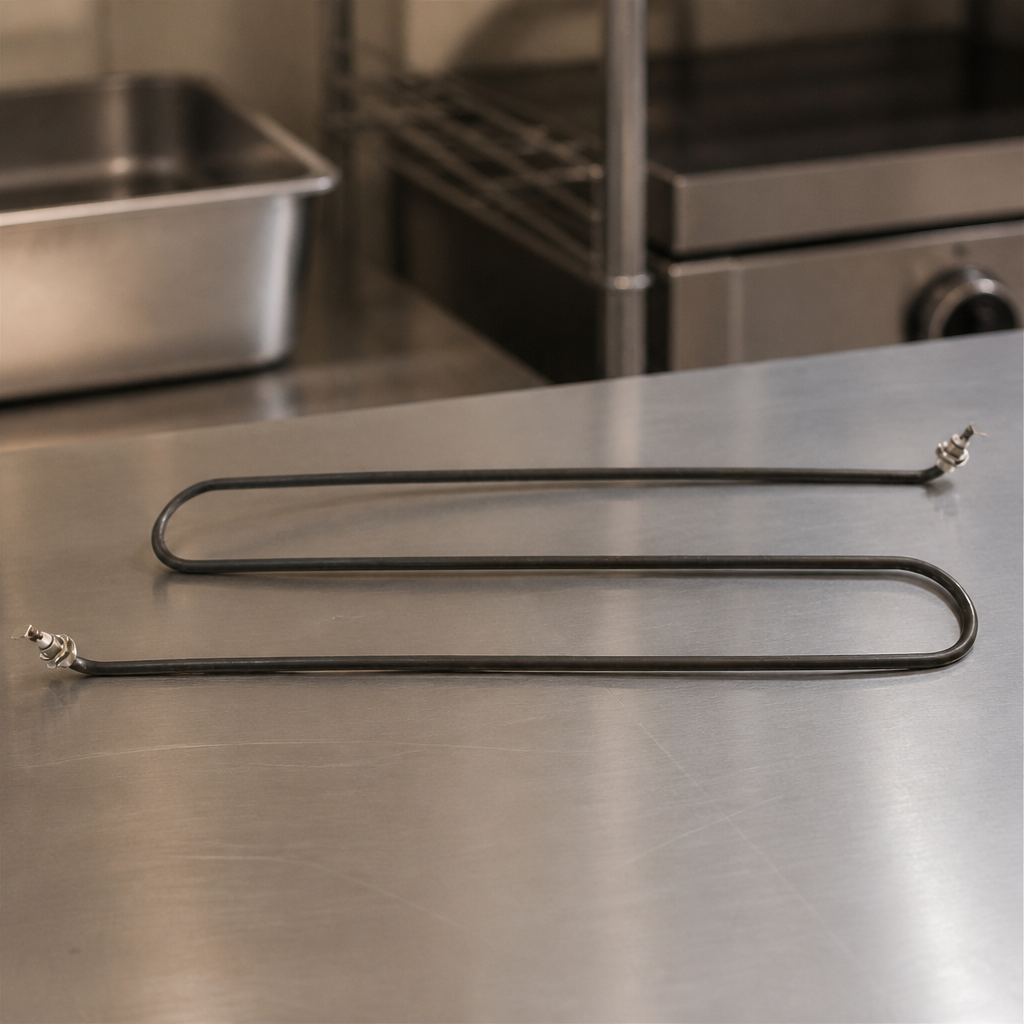 Pie cabinet heating element for catering equipment