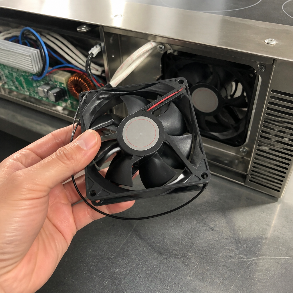 Replacement fan for commercial induction hobs 45x80mm