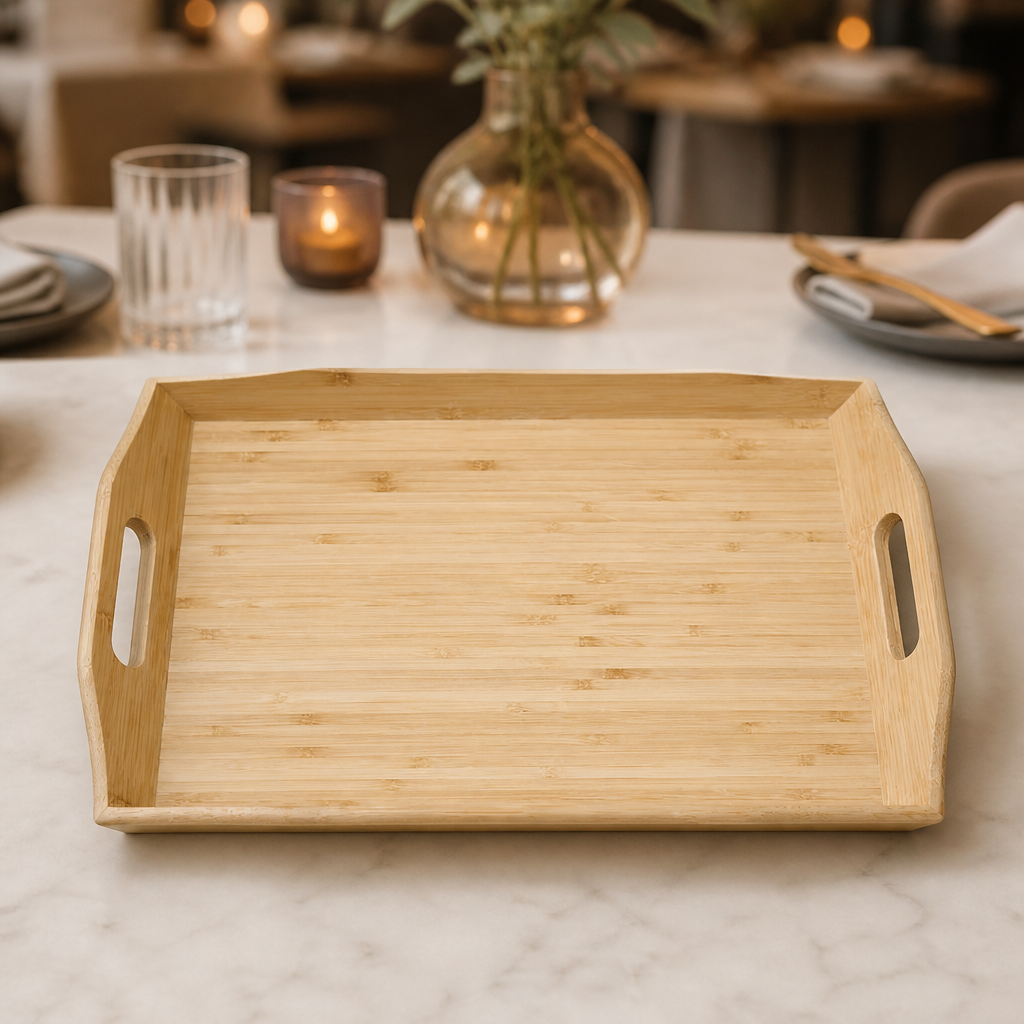 Commercial Bamboo Rectangular Tray 290x381mm for Serving