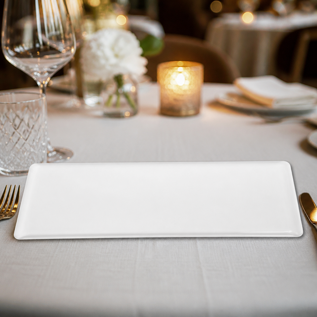 Commercial porcelain trays 580x200mm, 4 pack