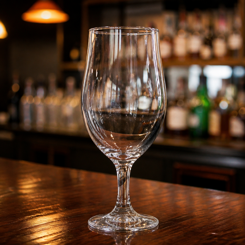 Commercial stemmed beer glasses 570ml toughened 12 pack