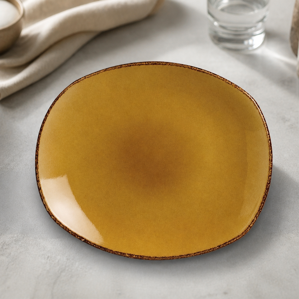 Commercial Porcelain Mustard Spice Plates 305mm 12 Pack