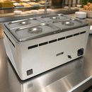 Commercial Bain Marie 2.75kW Wet Heat 4x GN 1/4 Pans LPG