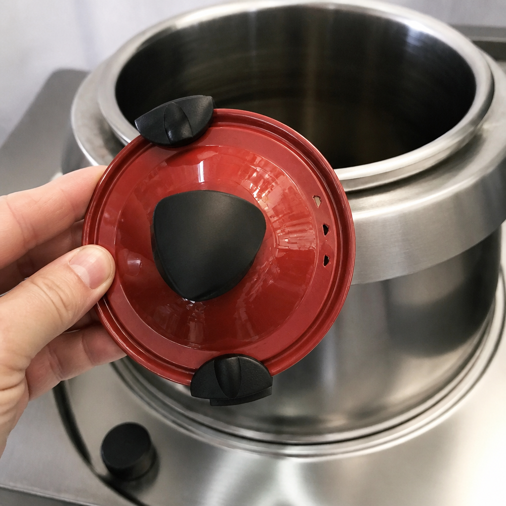 Stainless Steel Soup Kettle Lid with Handle 80mm Height