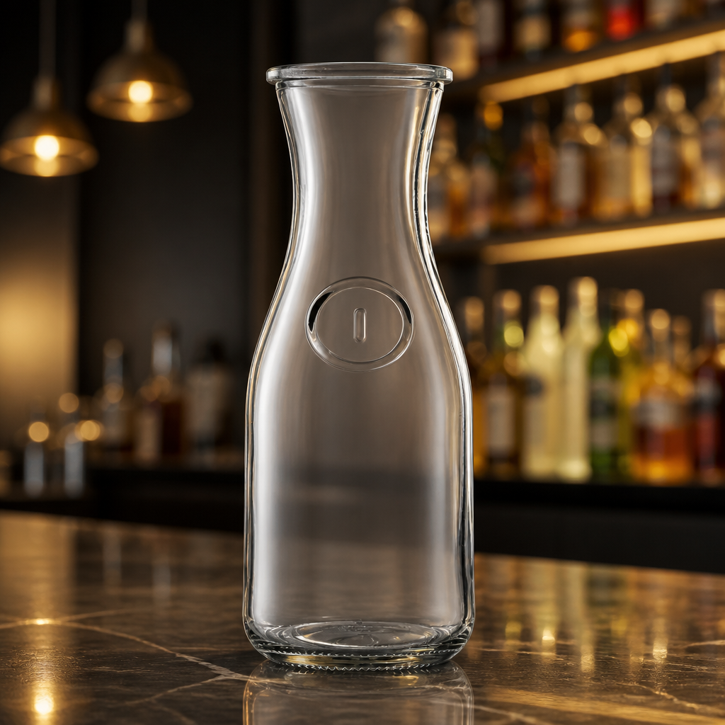 Set of 6 stylish 0.5Ltr commercial carafes and decanters