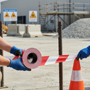 Premium Barrier Tape Red/White 72MM x 500M - High Visibility for Safety and Marking