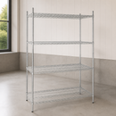 Commercial 4 Tier Wire Shelving Unit 1220x610mm