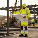 Premium High Visibility Standard Parka in Yellow with EN ISO 20471 Class 3 Compliance and Warm Polyester Lining for Safety in Traffic and Construction
