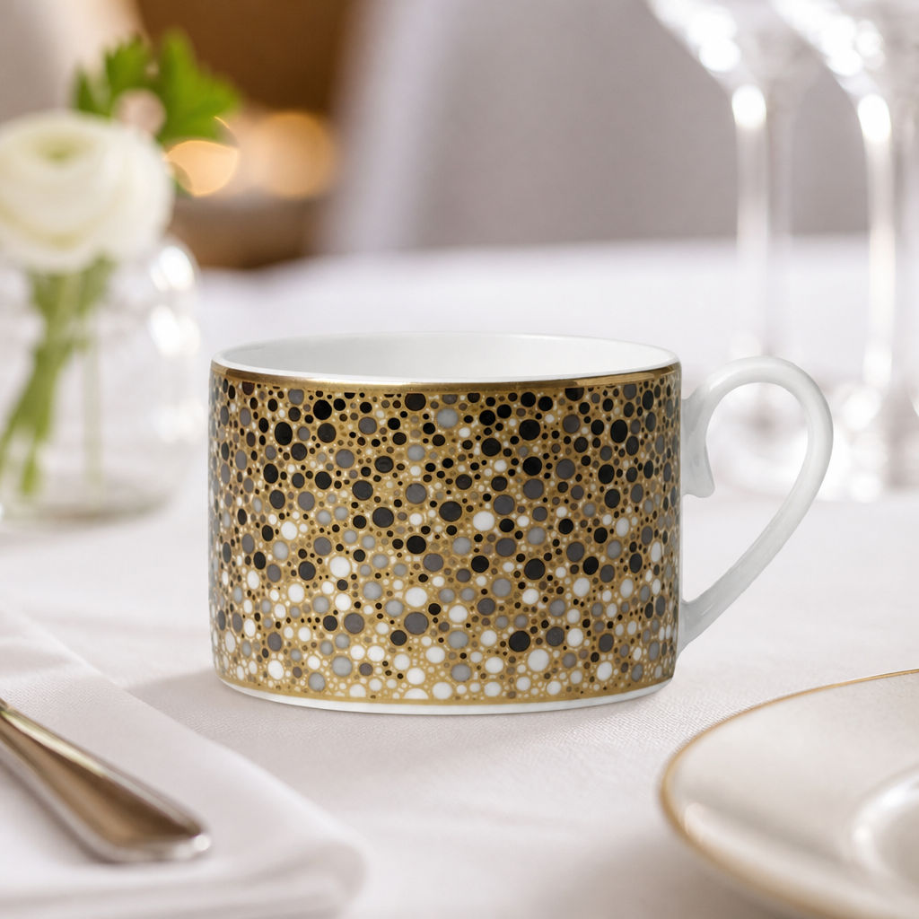 Set of 12 elegant 200ml Fizz tea cups for tableware