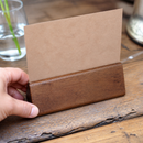 Commercial Acacia Menu Holders 10 Pack Eco-Friendly Wood