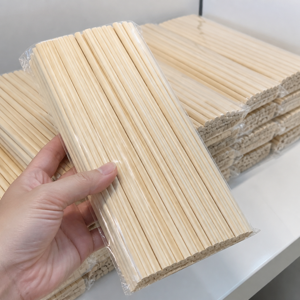 Compostable Bamboo Chopsticks 100 Pack Wooden Cutlery Set