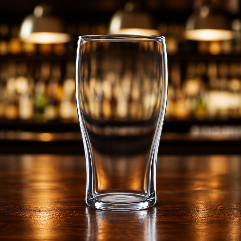 Commercial pint glasses tulip shape CE marked 12 pack