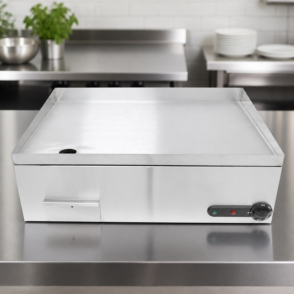 Large Electric Griddle 600mm Stainless Steel Commercial Kitchen