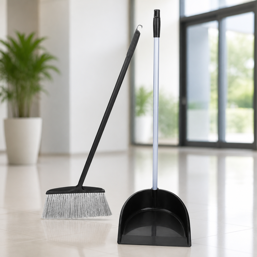Light Duty Lobby Pan and Brush Set for Commercial Cleaning