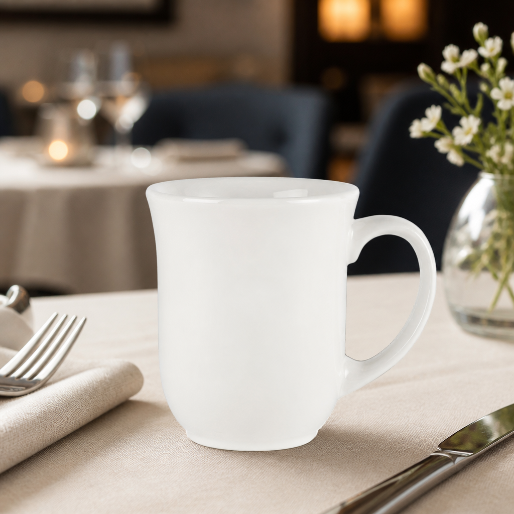 Commercial Elegant Mugs 284ml - 24 Pack Whiteware Set