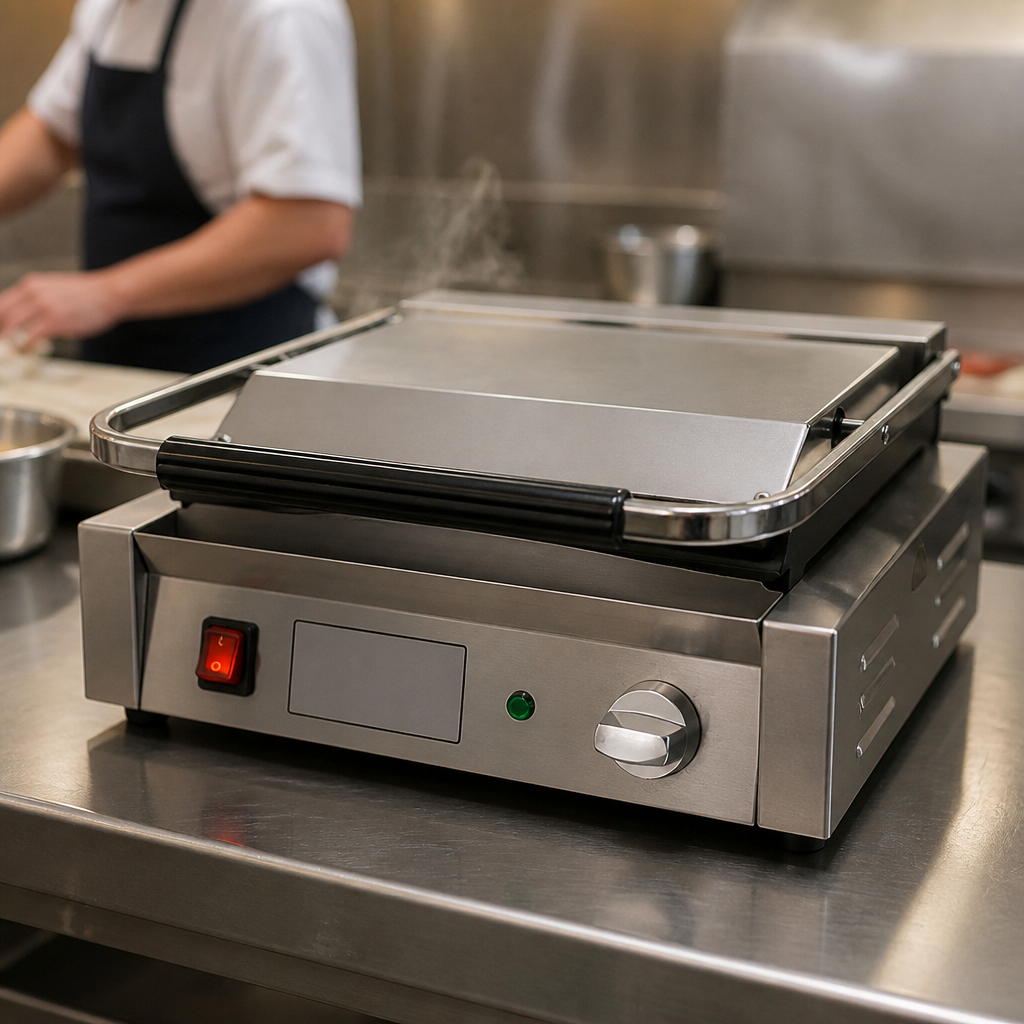 Extra Large Commercial Contact Grill Ribbed & Flat Plate 430mm