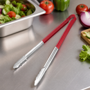 Commercial Colour Coded Serving Tongs Red 405mm