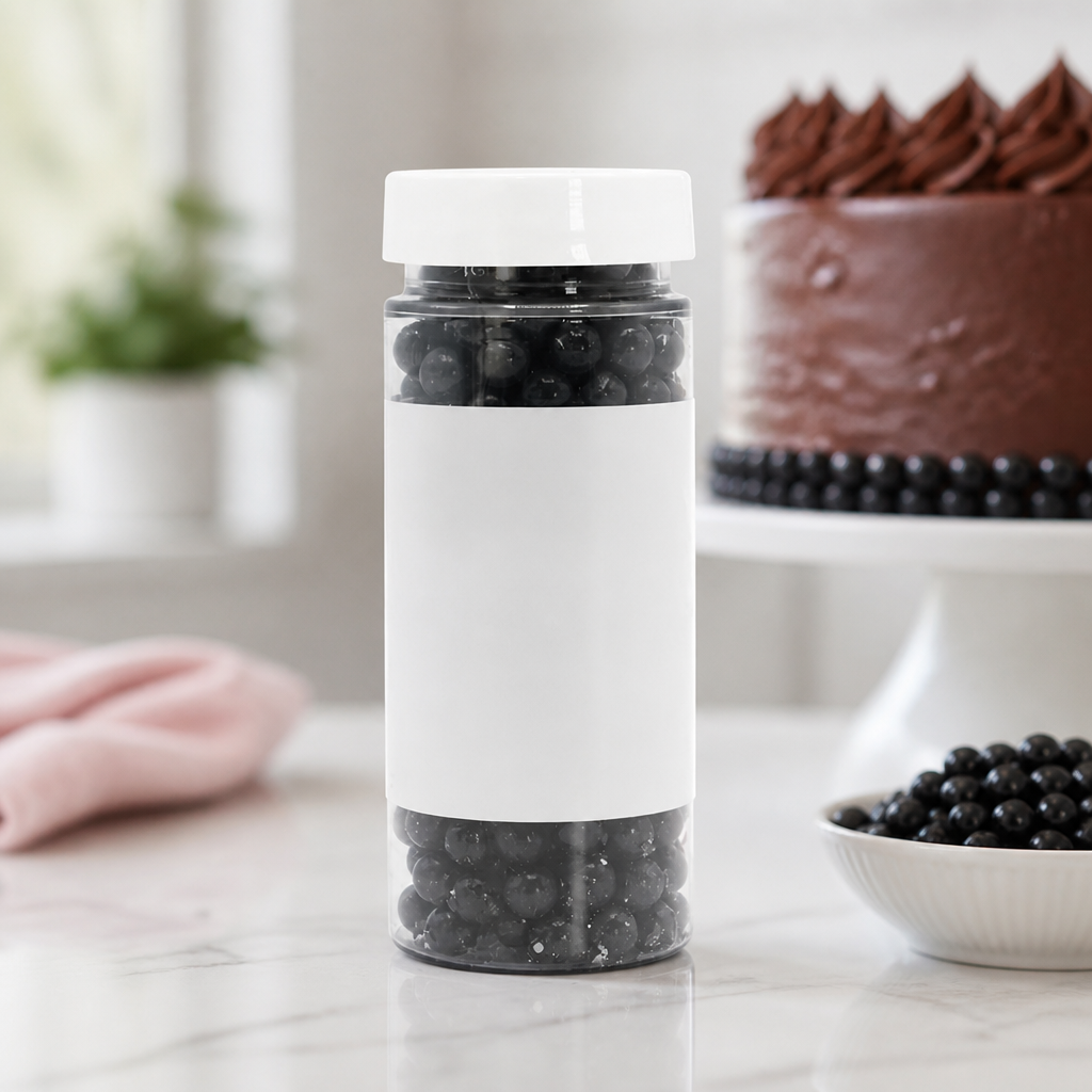 Large Black Sugar Pearls 90g for Cake Decorations