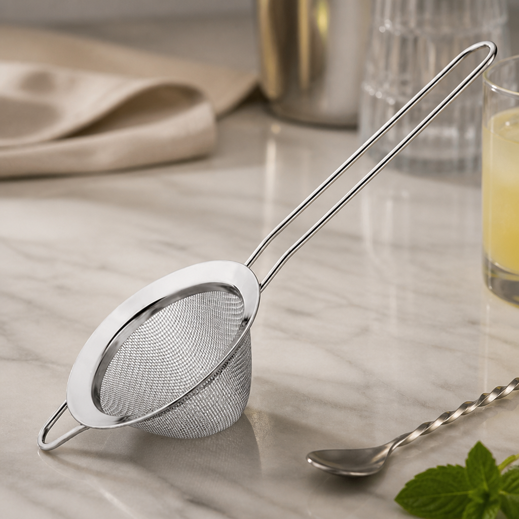 Commercial Fine Mesh Strainer for Cocktails and Food Prep