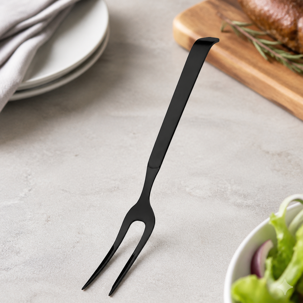 Commercial Meat Serving Forks Black 6 Pack