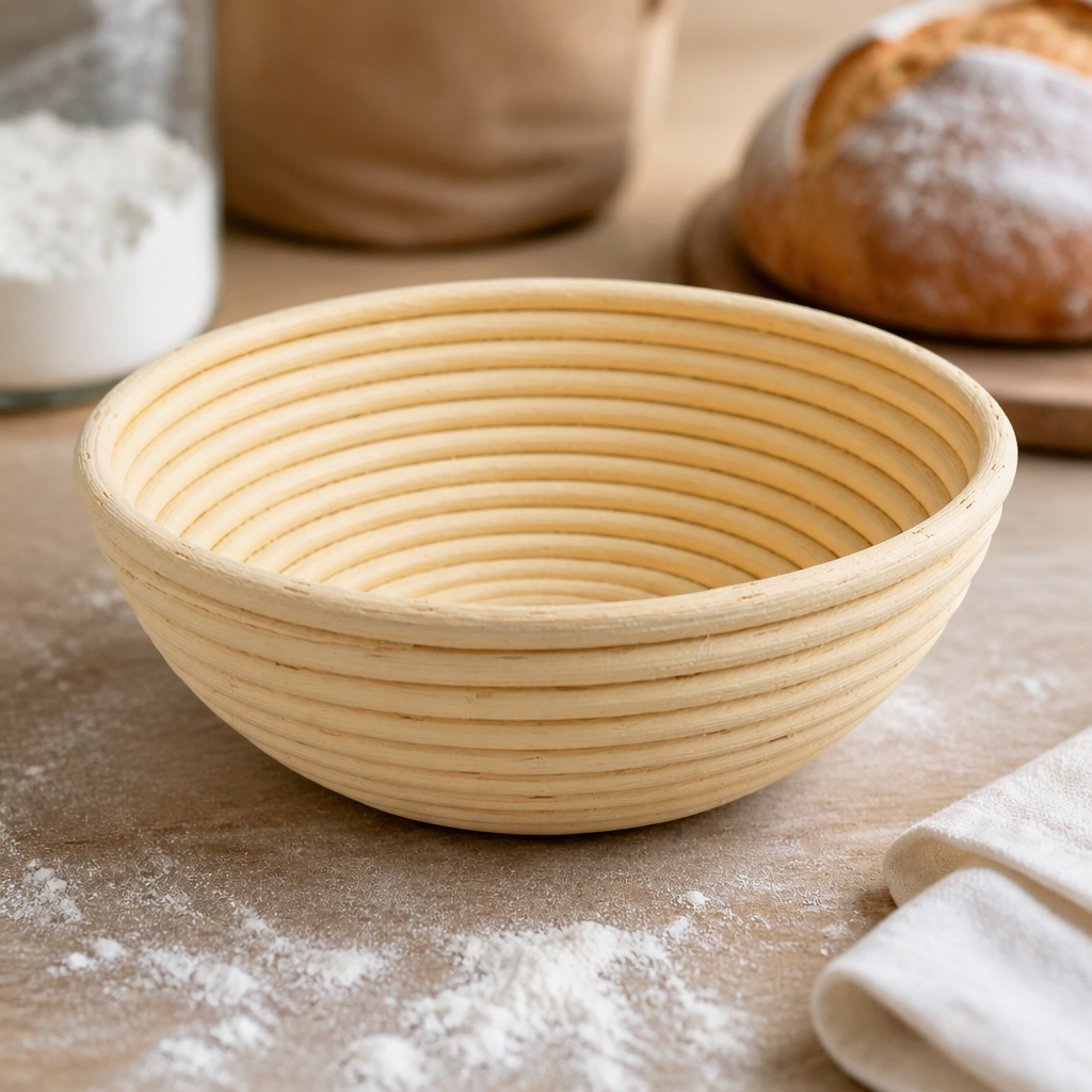 Commercial Round Bread Proofing Basket 1000g Rattan 220mm