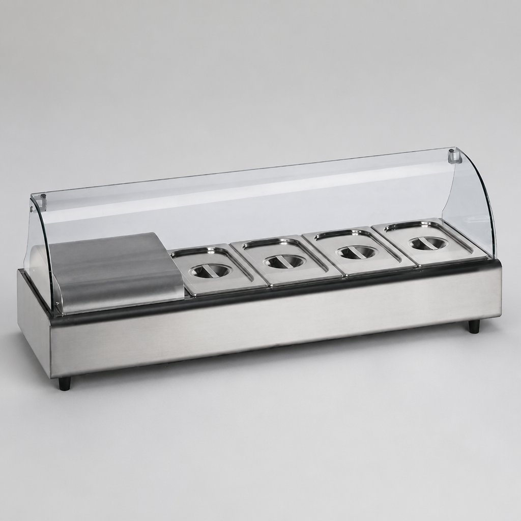 Commercial Countertop Food Display Bar 4 x 1/3 GN Capacity