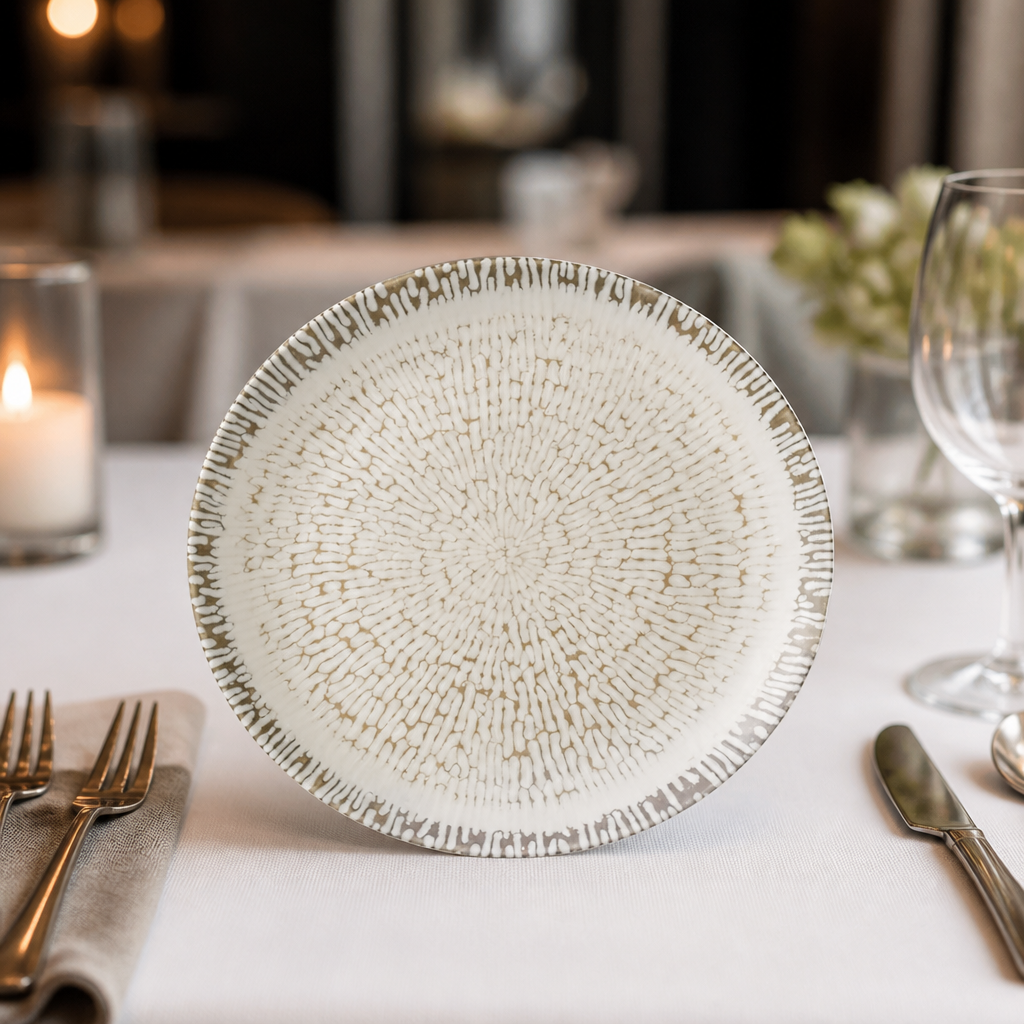 Commercial Coupe Plates 260mm Taupe 12 Pack for Catering