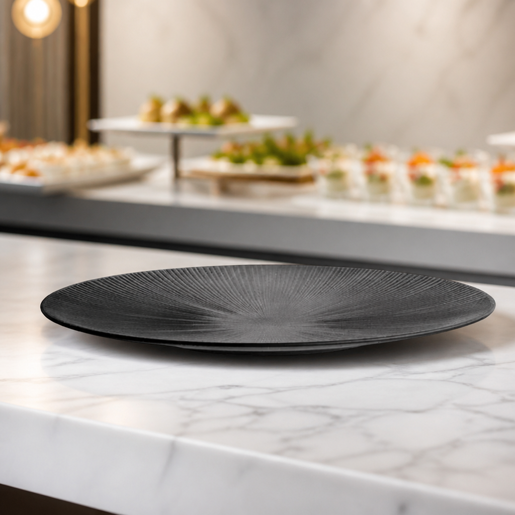 500mm melamine serving platter for catering buffets