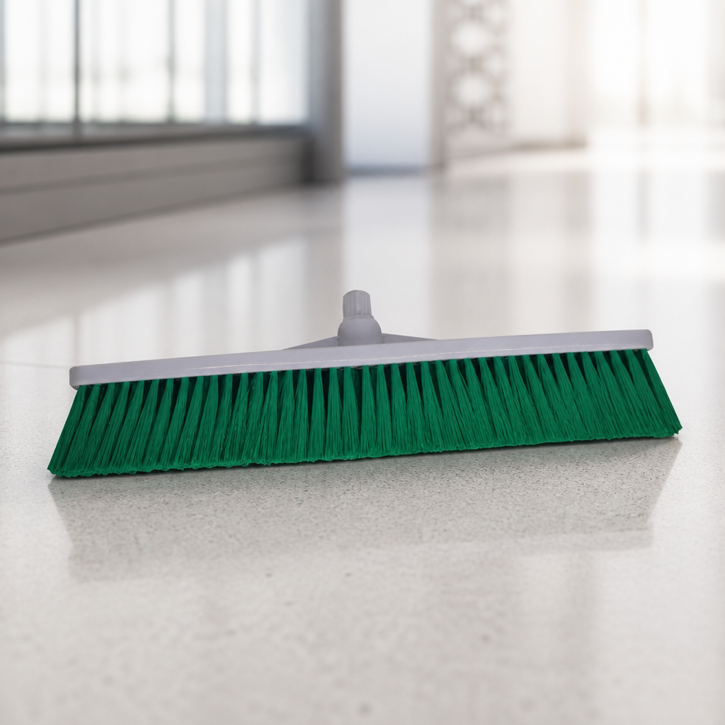 Commercial Hygiene Broom Head Stiff Bristle Green 305mm
