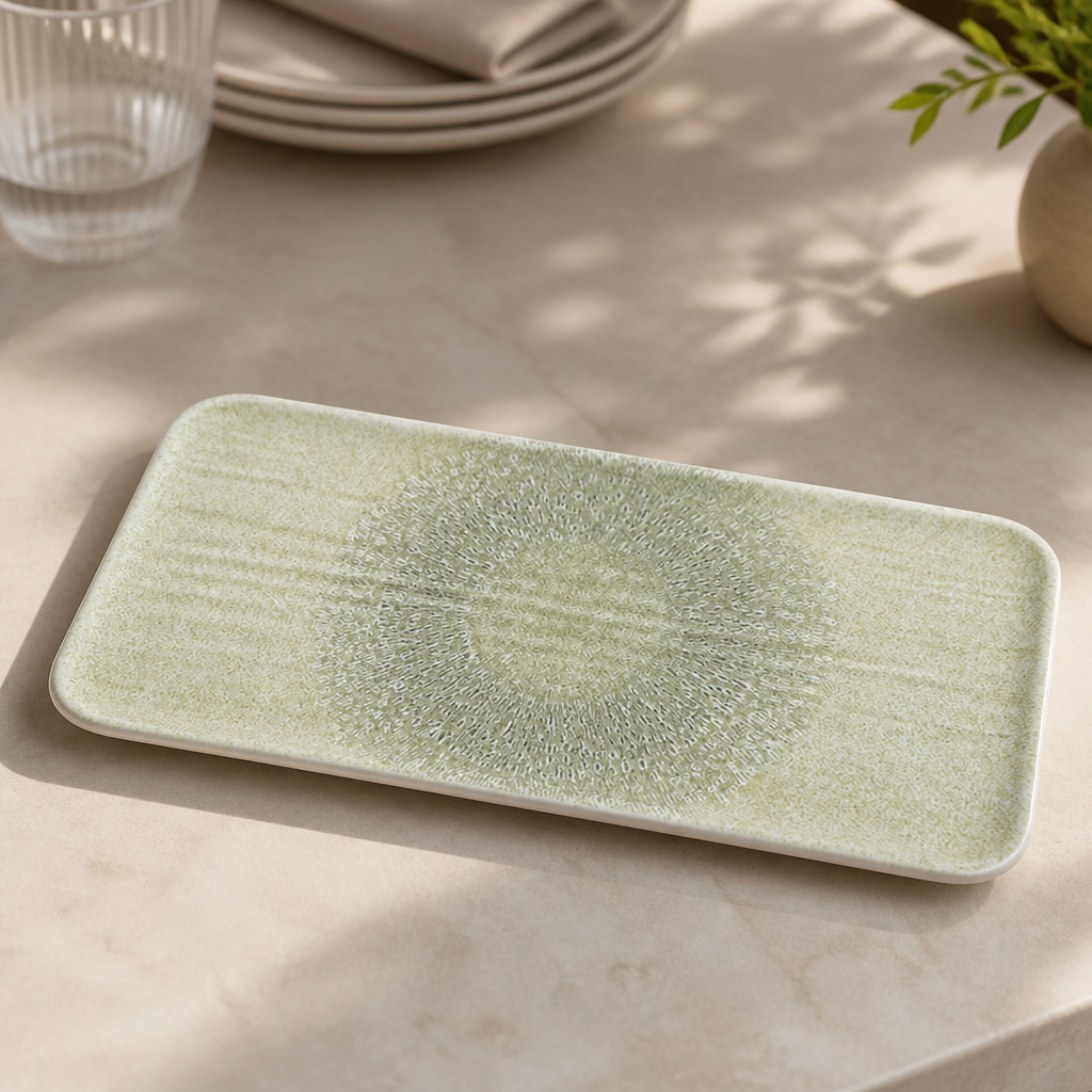 Commercial Rectangular Plates 346 x 156mm Grain 6 Pack