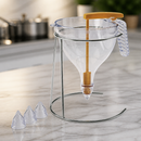 1.5Ltr Commercial Piston Funnel with Stand and Nozzles