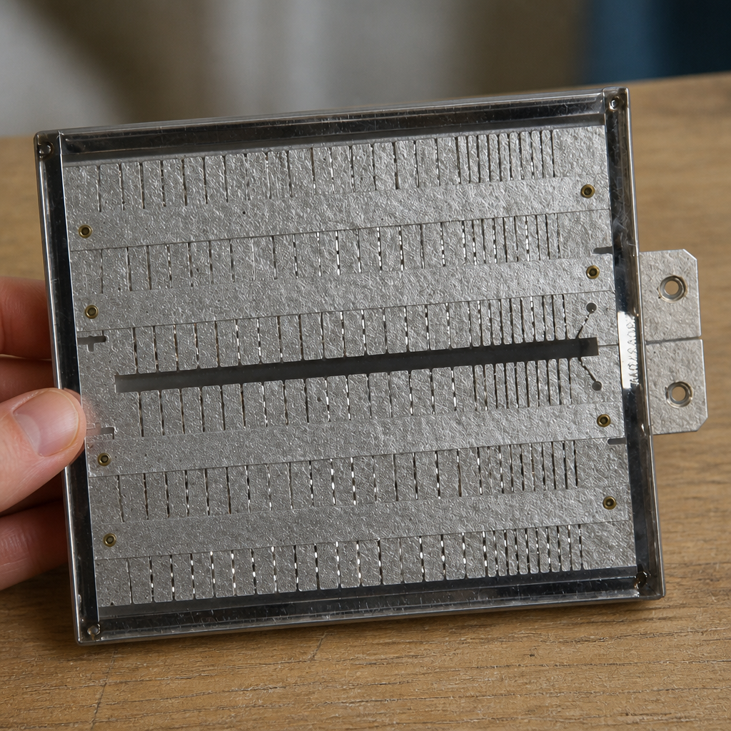 Commercial toaster end element for 4 slice models