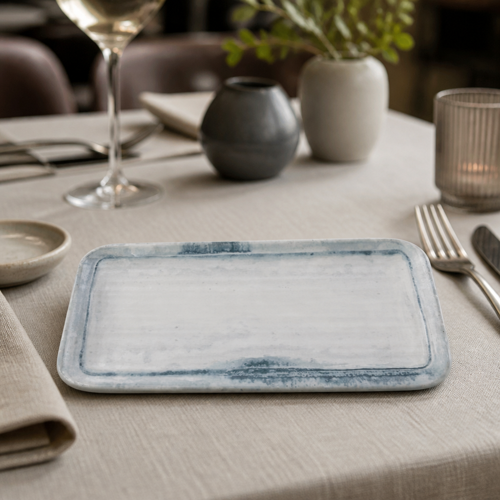 Commercial Rectangular Plates 270x160mm 12 Pack Rustic Finish