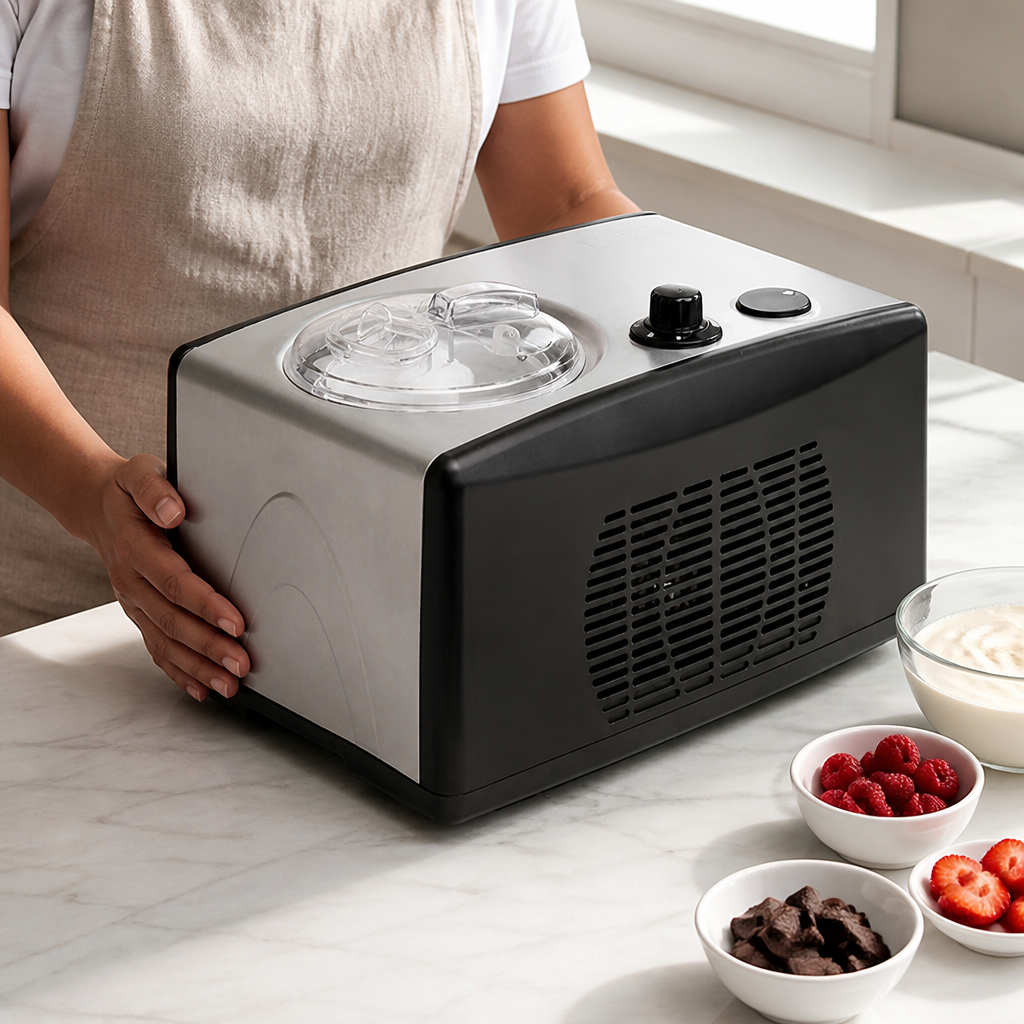 Commercial Ice Cream Maker 1.5L with Built-In Condenser