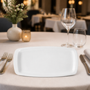Commercial Rectangular Porcelain Plates 360x230mm 12 Pack