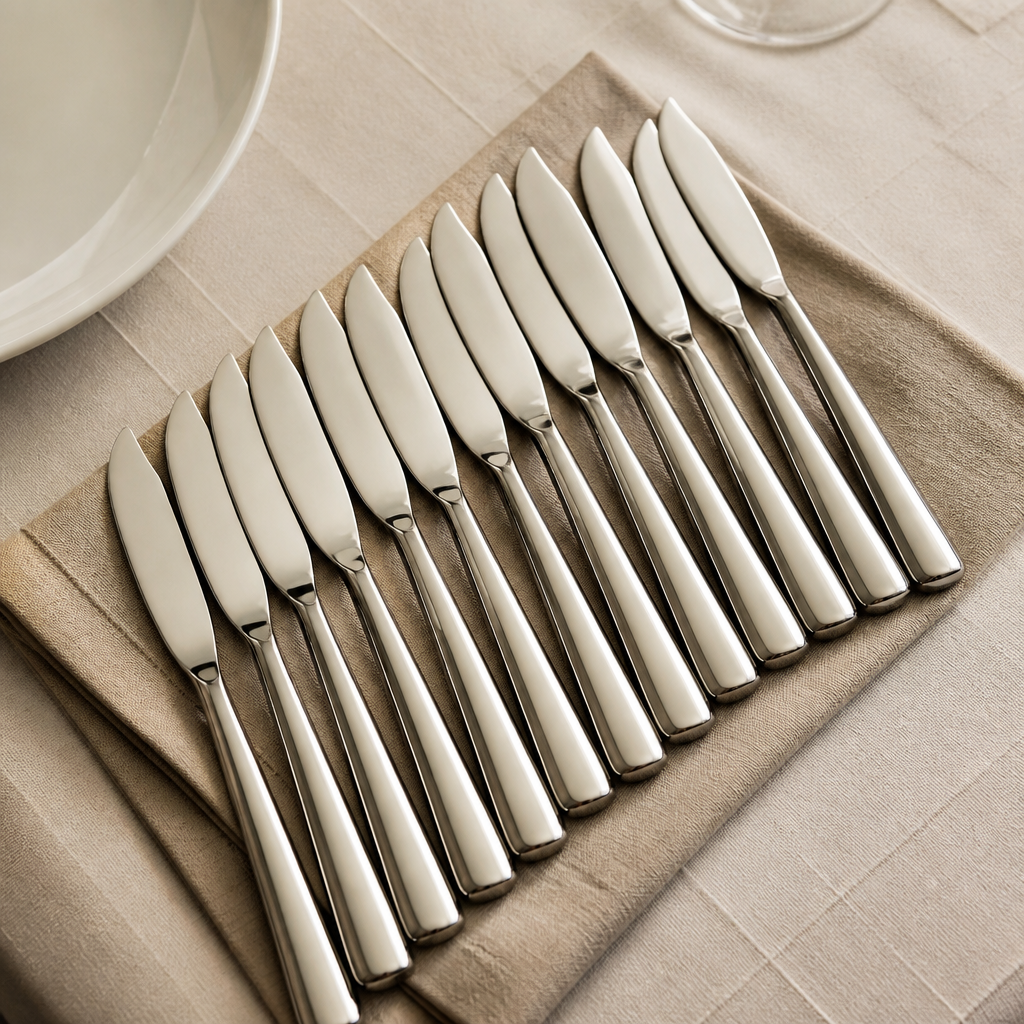 Set of 12 commercial fish knives for restaurants and catering