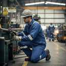 Premium High Visibility Flame Retardant Coverall with Antistatic Properties and Concealed Front Zip - Royal Blue