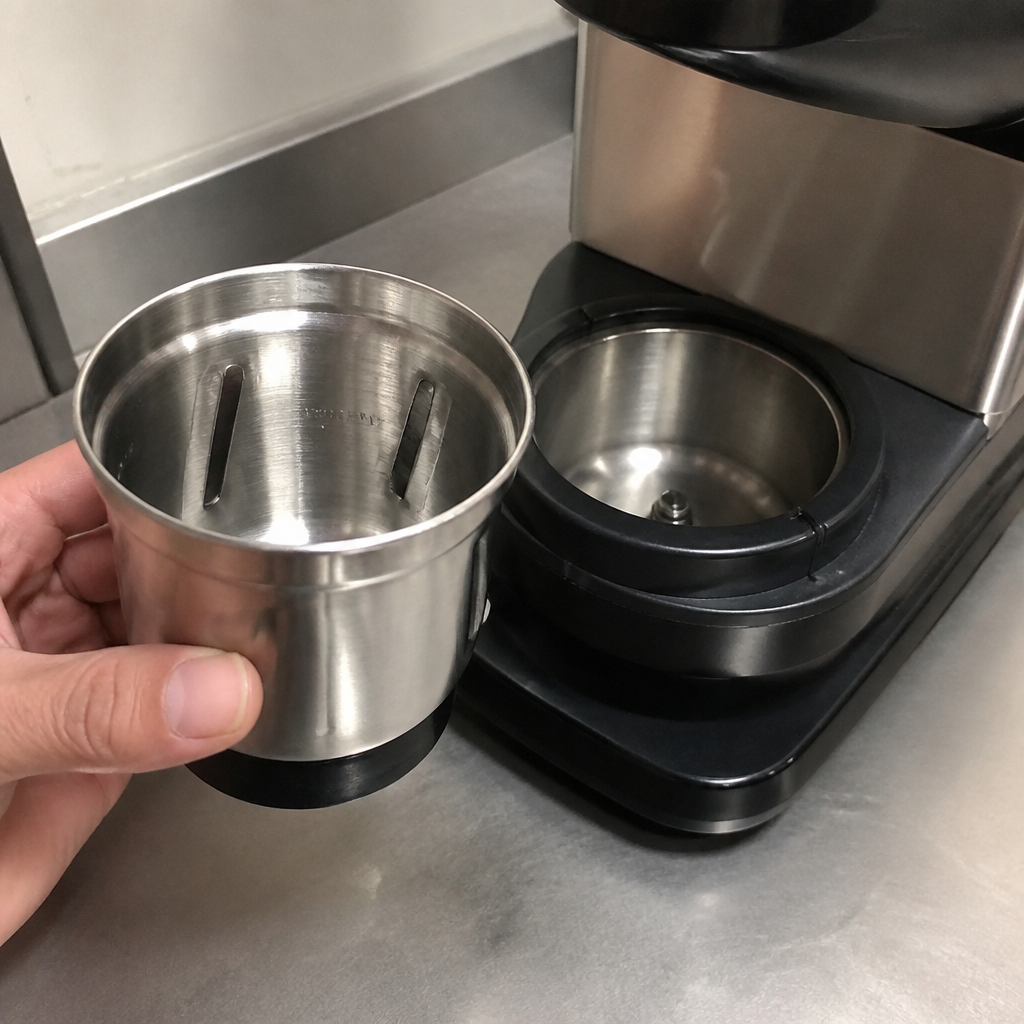 Genuine replacement grinding cup for commercial spice grinder
