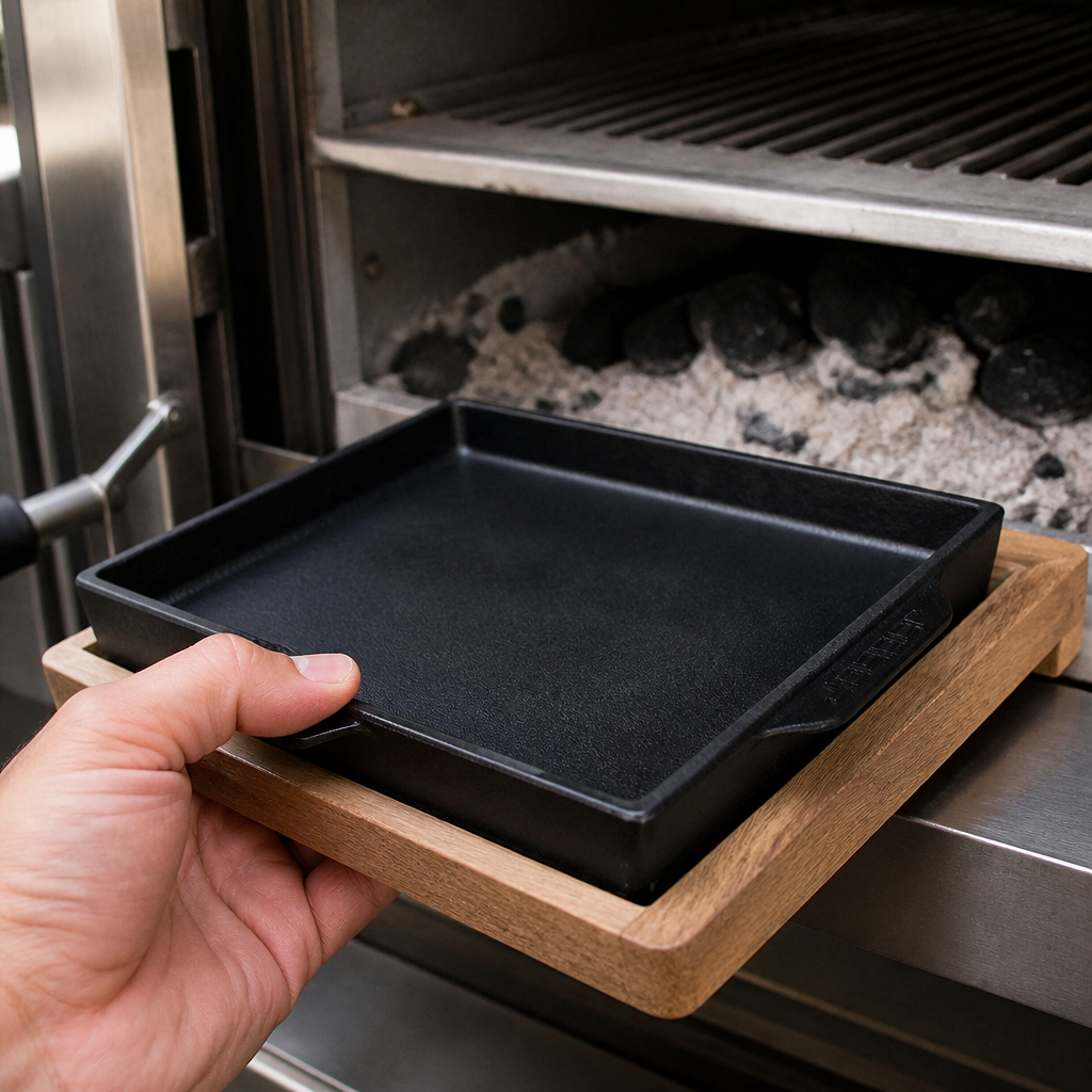 Cast Iron Sizzler Plate 200x200mm for commercial use